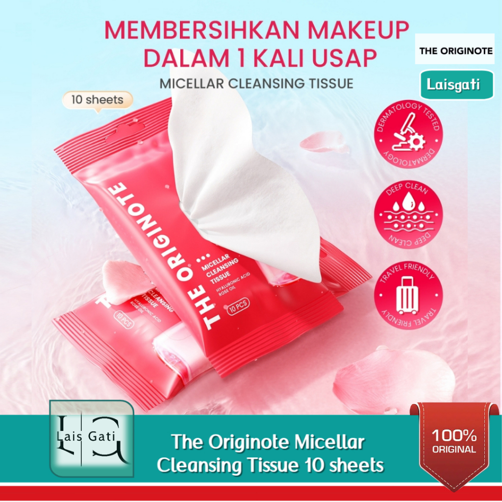 THE ORIGINOTE Micellar Cleansing TISSUE - Face Wipes Makeup Remover 10PCS