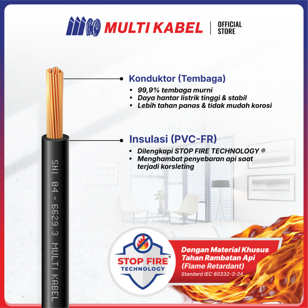 Jual MULTI KABEL-Kabel Listrik NYAF 1.5 mm² - Kabel Tembaga Kawat Murni ...