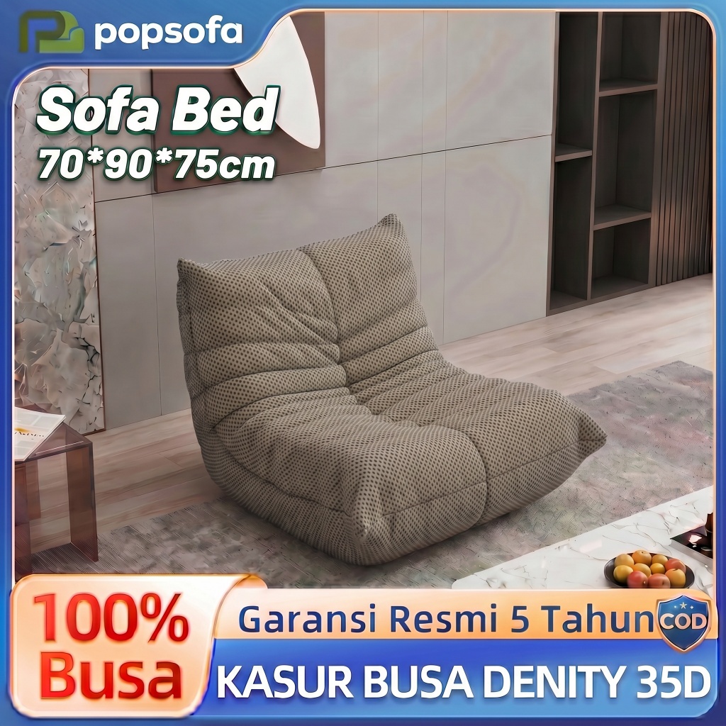 Jual POPSOFA Sofa Ulat Modern 6 warna/Sofa 1 seater Ruang Tamu ...