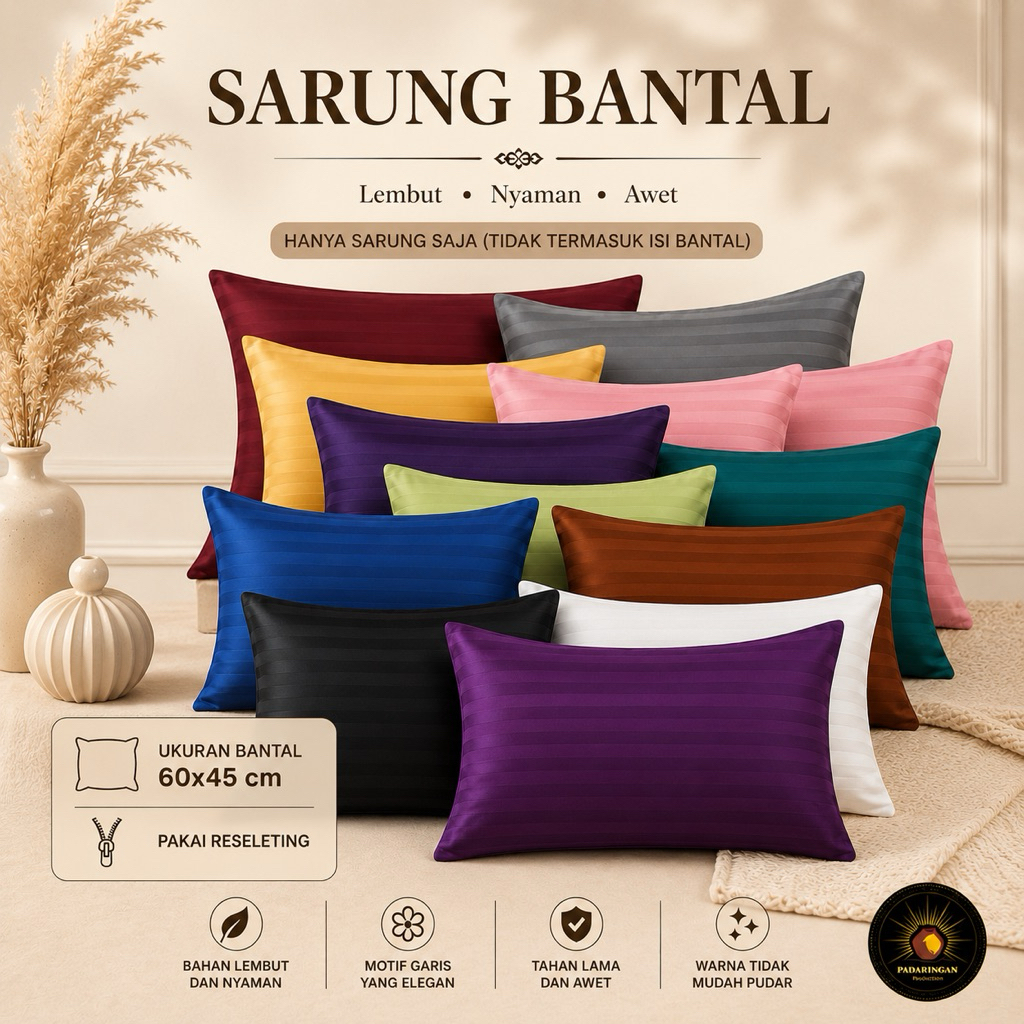 sarung bantal reselting polos embos estetik / sarung bantal tidur