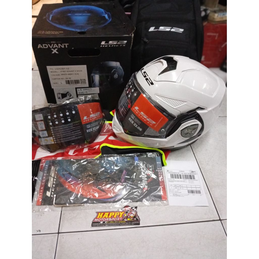 Jual Helm Modular LS2 FF901 Advant X WHITE GLOSS Original | Shopee ...