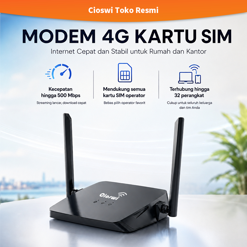 Router 4G LTE Terlaris di Indonesia – Support Telkomsel XL Indosat