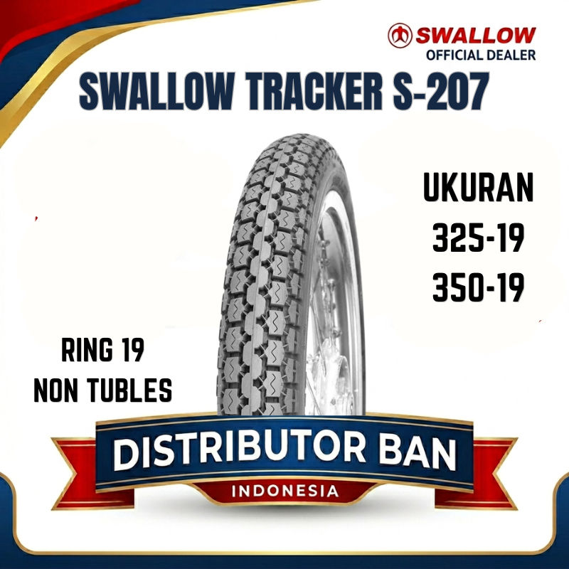 Jual BAN MOTOR SWALLOW S-207 UKURAN |325 | 350 | RING 19 TUBETYPE (NON ...