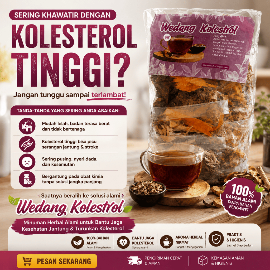 Teh Wedang Kolesterol Minuman Herbal Alami Menjaga Kadar Kolesterol Sehat Praktis Siap Seduh Isi 10 Sachet Murah Berkualitas