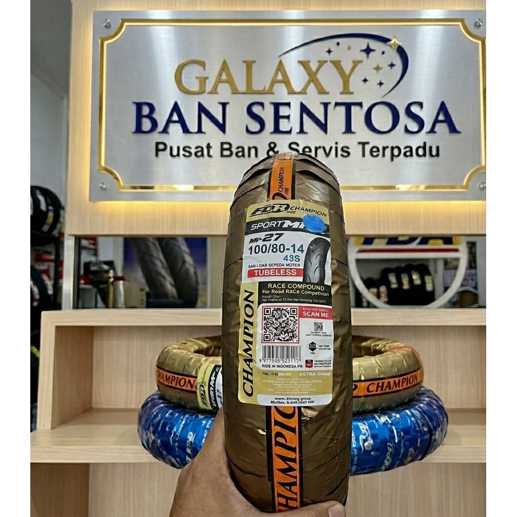 Jual Ban FDR Sport MP27 100/80-14 SoftCompound Tubeles Ban Road Race ...