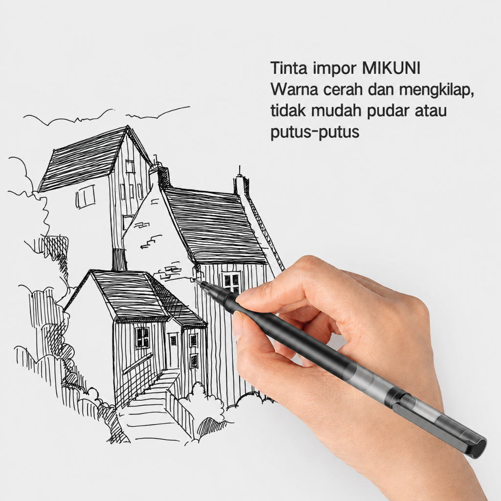 Bantex Pulpen Gel Pen 0.5 mm Isi Tinta 4x Lebih Banyak BG1003 Per Pcs (2)