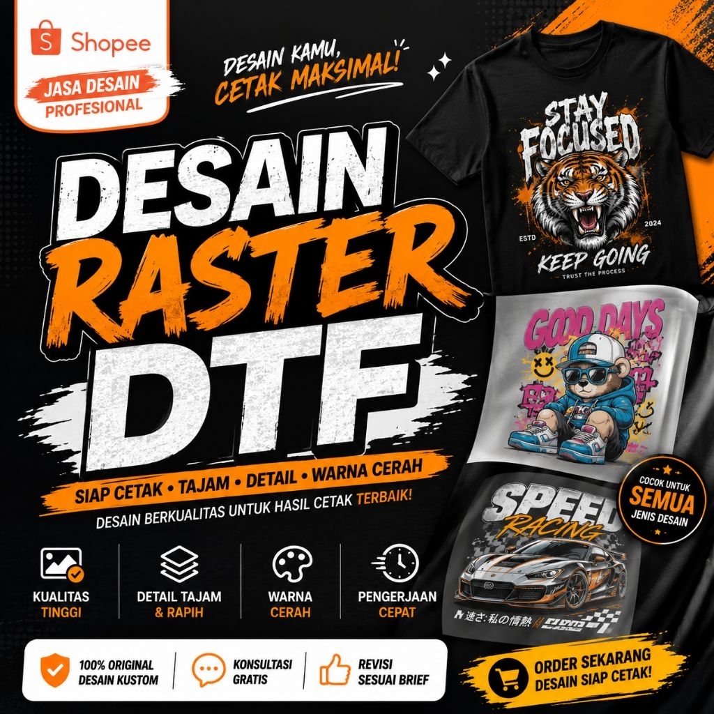 Jasa Desain Raster DTF Custom