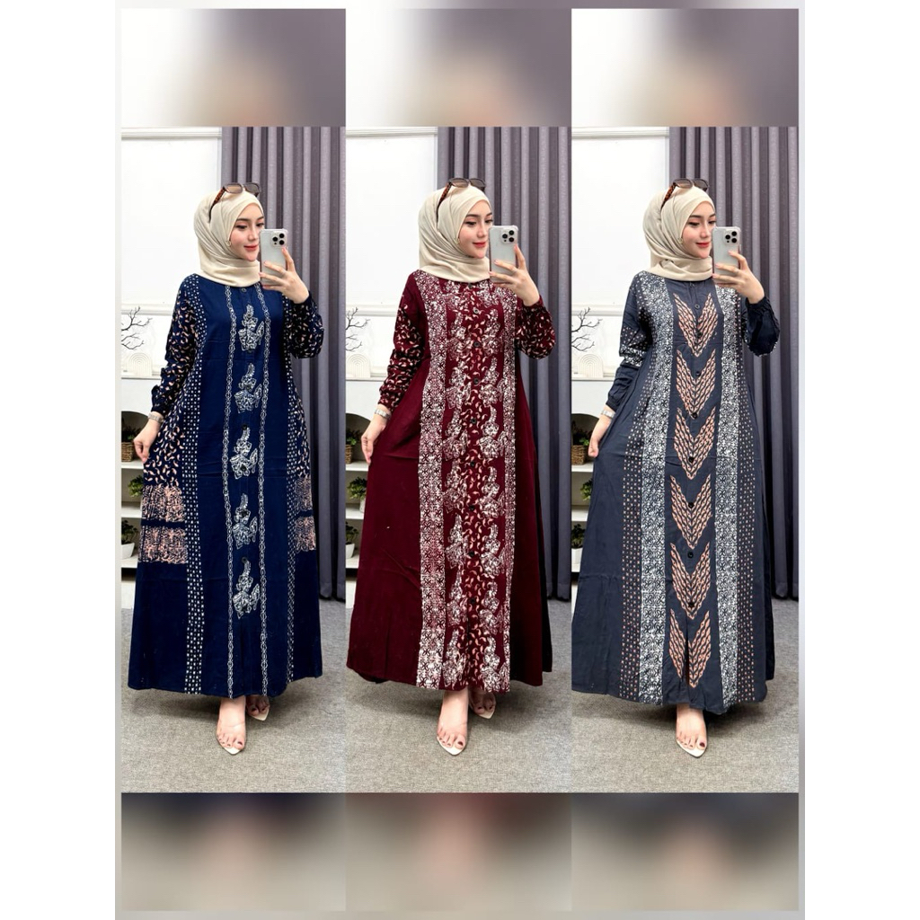 Gamis abstrak malaman kain rayon twill batik pekalongan gamis rayon twill gamis hitam gamis kekinian gamis katun rayon gamis batik sogan