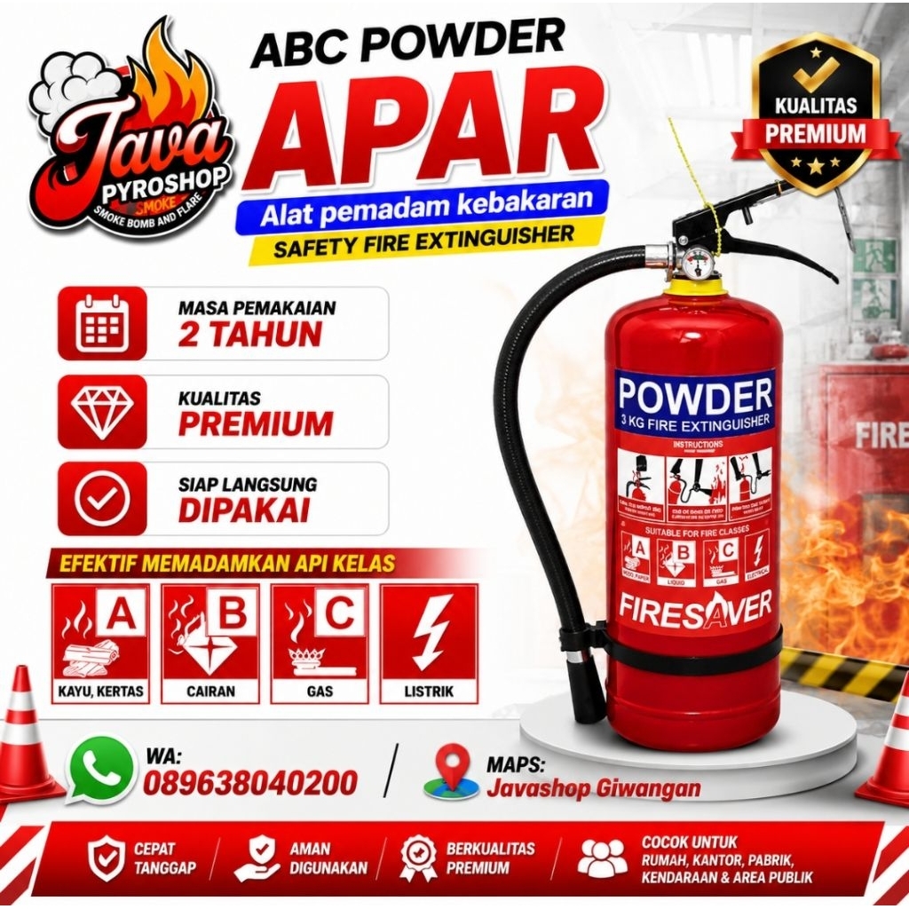 Jual APAR 3 kg ABC DRY powder / Alat Pemadam Api Ringan Fire ...