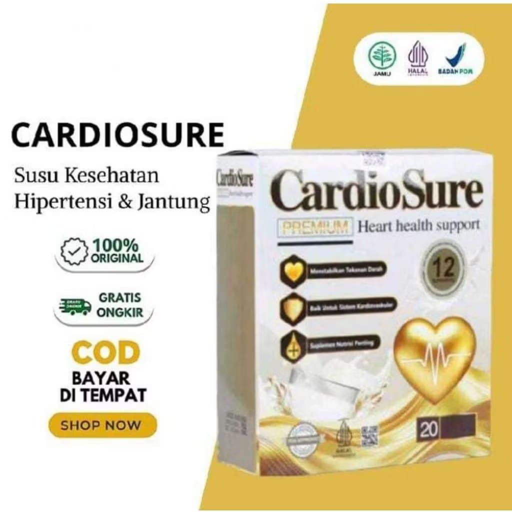 CARDIOSURE PREMIUM MILK SUSU ASLI OBAT HIPERTENSI JANTUNG KORONER STRUK KOLESTEROL