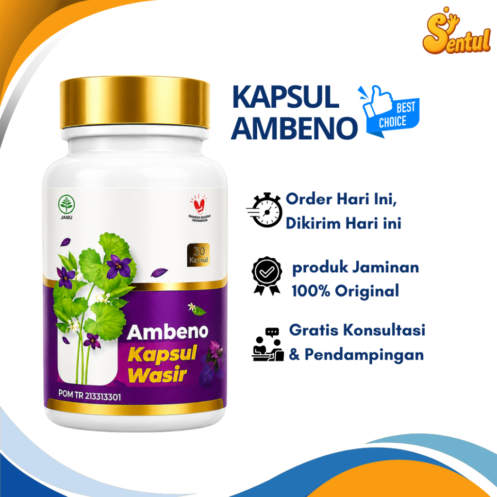 AMBENO Kapsul Obat Ambeyen Herbal Wasir Ambeien Atasi Benjolan Dari Dalam