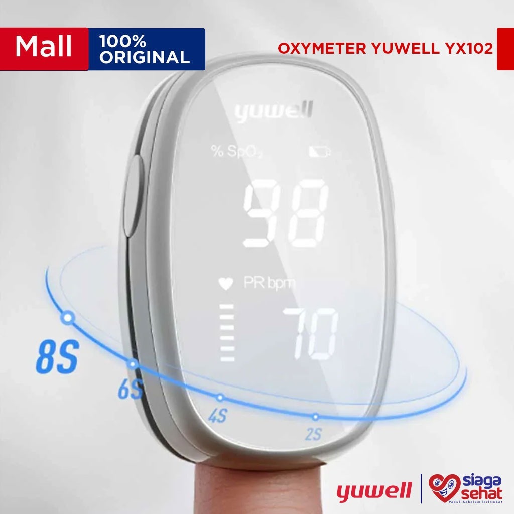 Jual Yuwell YX102 YX103 Pulse Oximeter - Alat Cek Saturasi Oksigen SpO2 ...