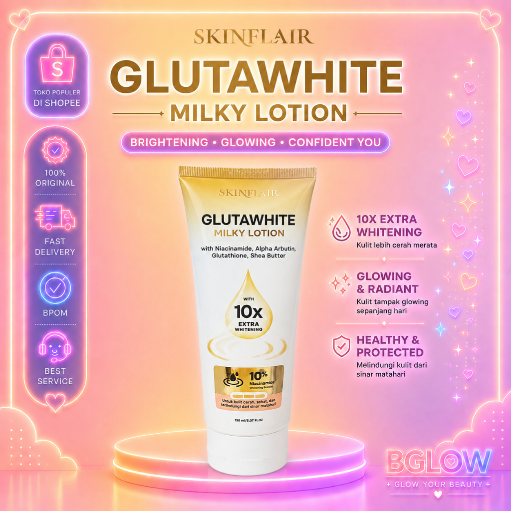 kandungan glutathione Jual SKINFLAIR Glutawhite Milky Lotion 150 Ml BODY LOTION SERUM MENCERAHKAN  KULIT DENGAN KANDUNGAN GLUTATHIONE, NIACINAMIDE, APLHA ARBUTIN MERATAKAN  WARNA KULIT YANG BELANG TIDAK MERATA HAND BODY CREAM LOTION BADAN