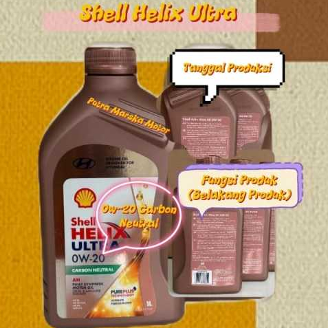 Jual Oli mesin Shell Helix Ultra SAE 0W-20 Carbon Neutral AH Fully ...