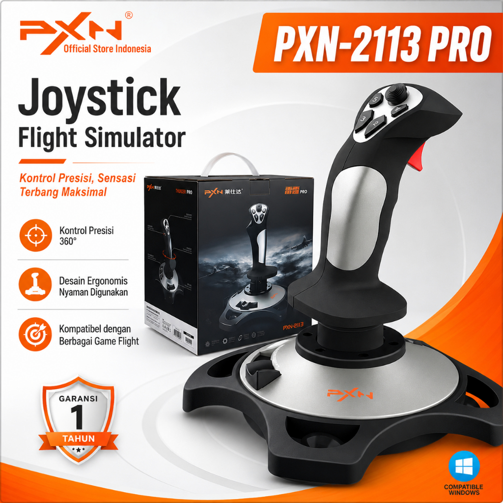 Jual PXN 2113 PRO Flight Simulator Gamepad Controller Joystick for PC ...