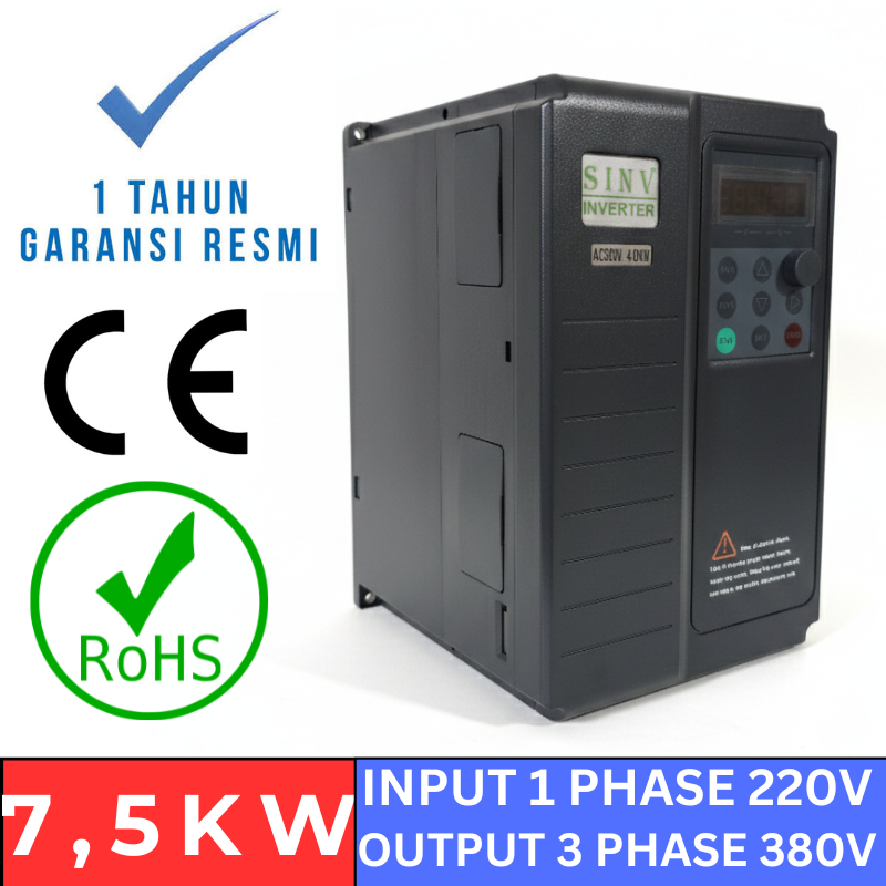 Jual Inverter SINV 1 Phase 220V Ke 3 Phase 380V 7,5 KW 10 HP Inverter ...