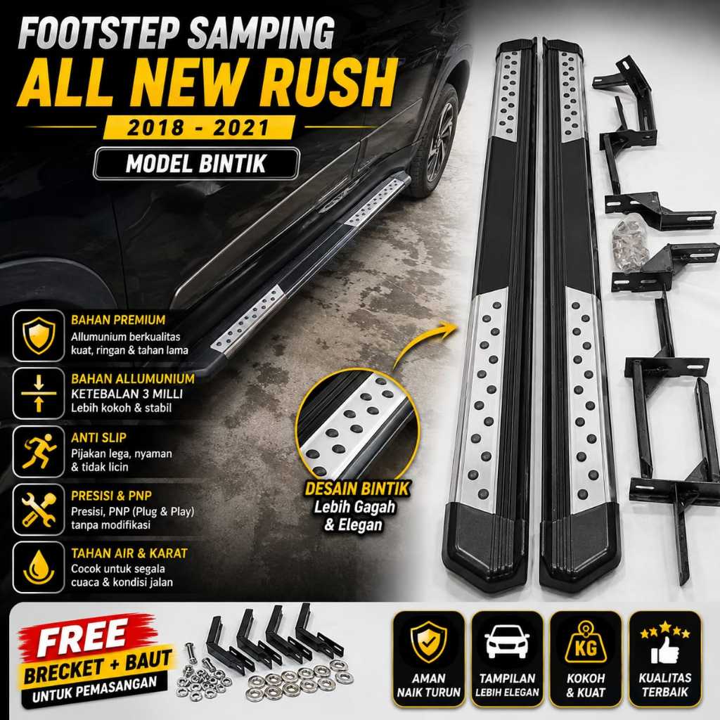 Jual Footstep Samping Injakan Samping Mobil Toyota All New Rush Terios ...