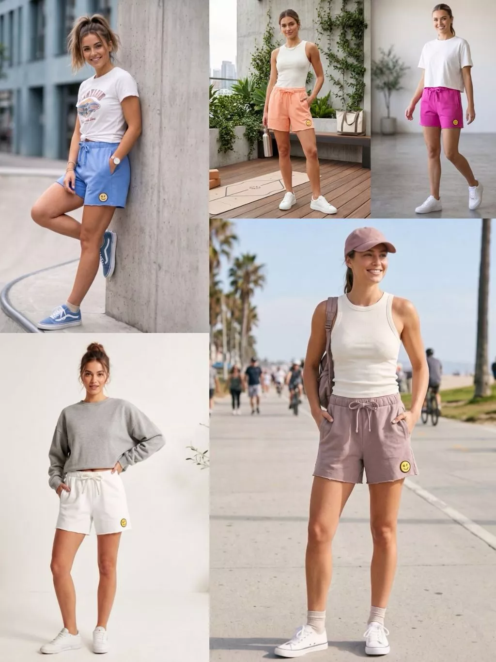 Celana Pendek Wanita GH Smile Series Fleece Shorts - HLS-2495