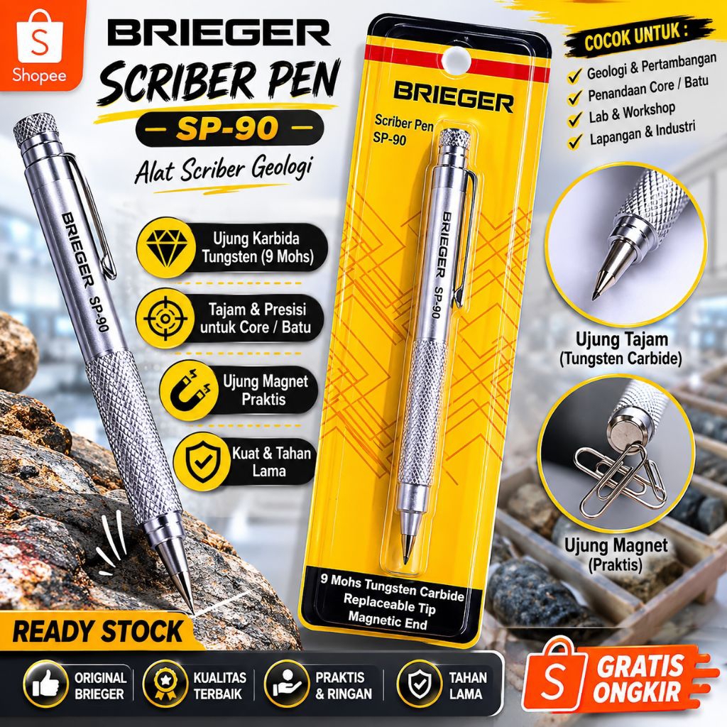 Jual Scriber Pen Geologi BRIEGER SP 90 scratcher etching pen 9 mohs ...