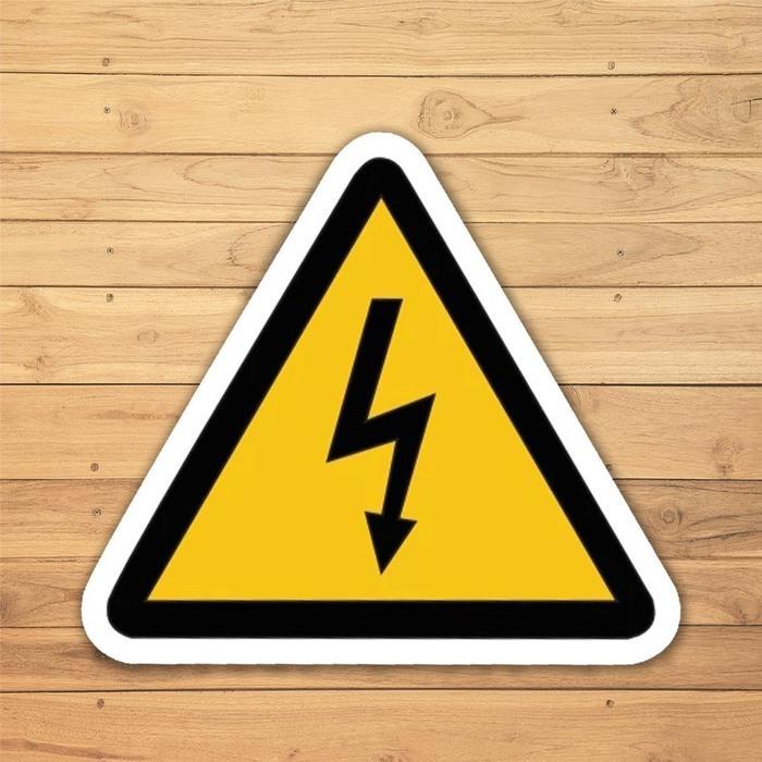 Jual STIKER VINYL SEGITIGA PANEL LISTRIK Uk. 15 x 15 CM SIGN RAMBU K3 ...
