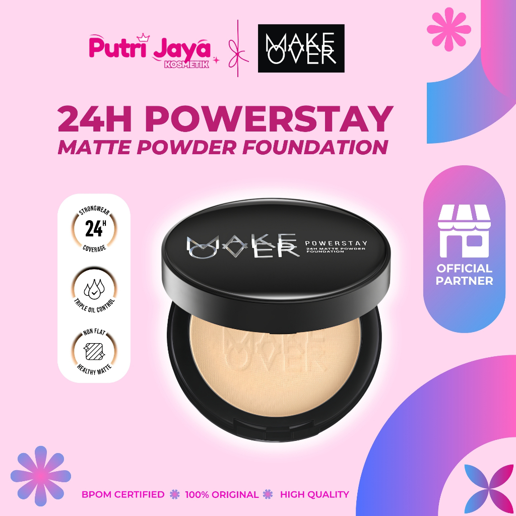 Jual MAKE OVER 24H Powerstay Matte Powder Foundation | TWC l PMPF ...