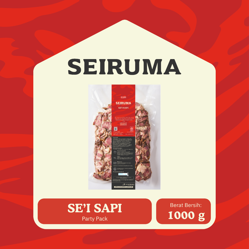 Jual SEIRUMA 1 kg - Sei Sapi / Daging Asap + Sambal Luat by Seilera ...