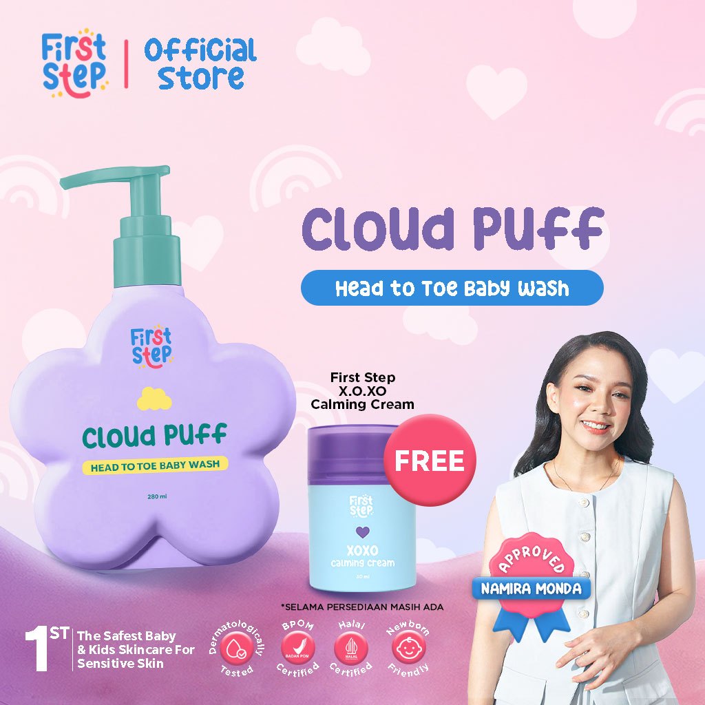 Jual FIRST STEP Cloud Puff Head to Toe Baby Wash 280 ml | Shopee Indonesia