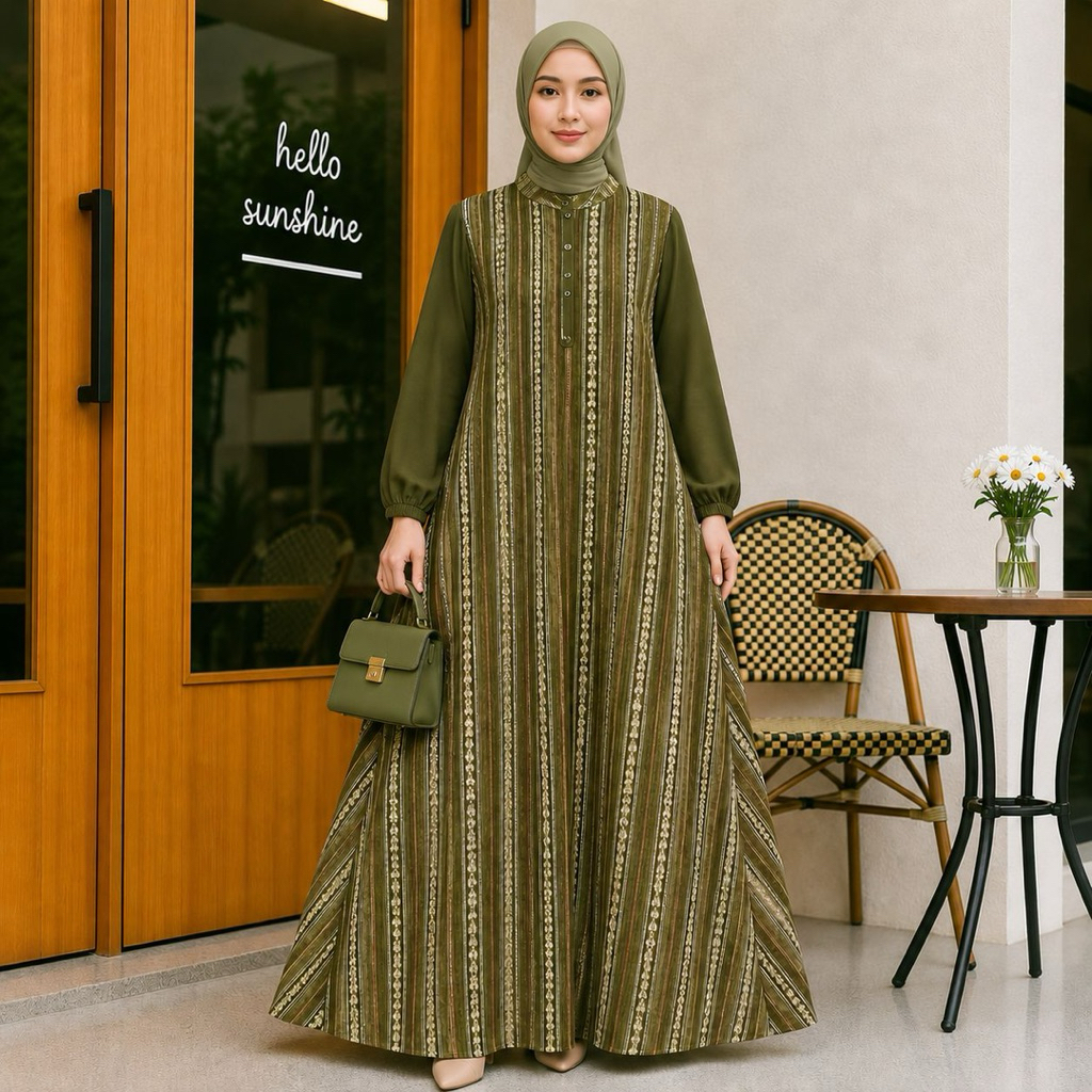 MANAR DRESS By ZIYA DAILY FASHION ~ Gamis Rayon Premium & Rayon Twill Terbaru