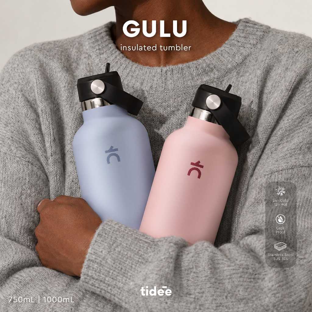 Jual Tidee - GULU Tumbler Stainless 1 Liter Tahan Panas Dingin Botol ...
