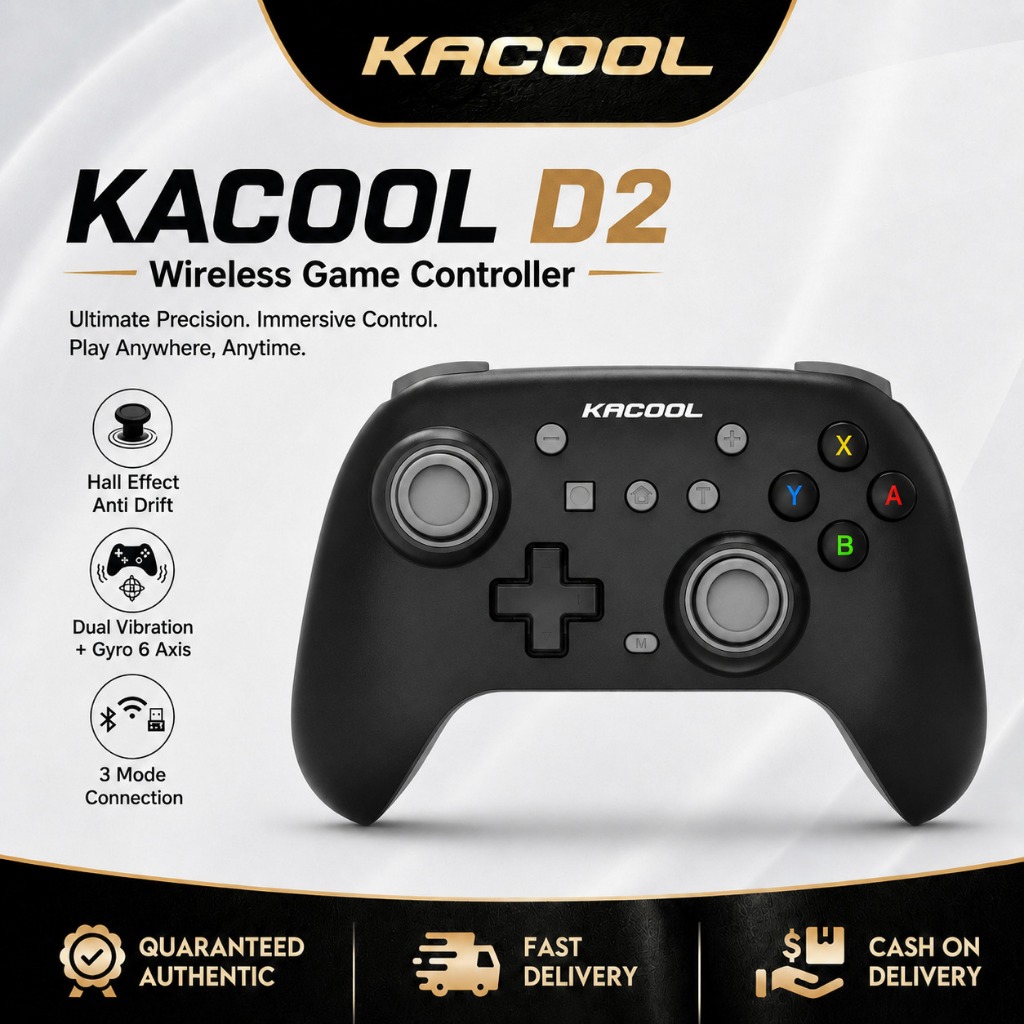 Jual Kacool D2 Stik Game Wireless Hall Effect Anti Drift Bluetooth 5.3 ...