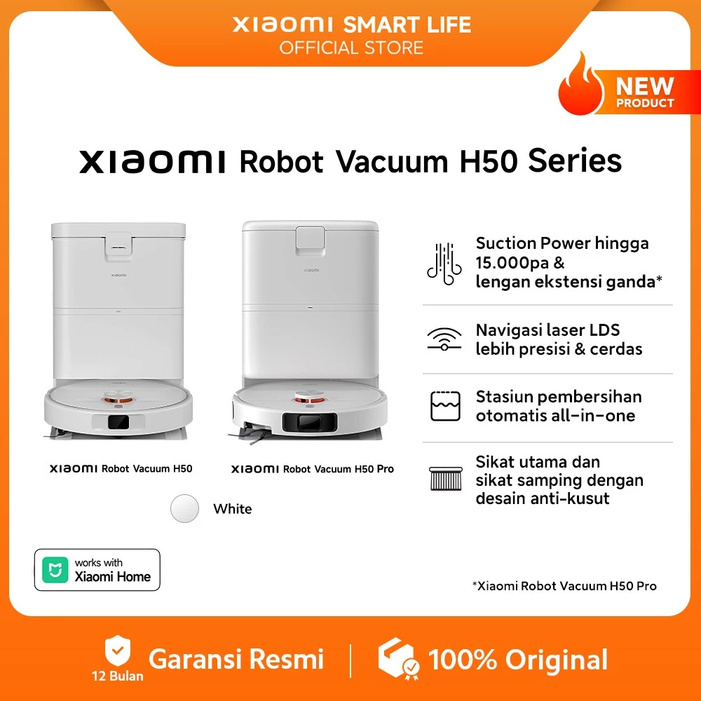 Xiaomi Robot Vacuum H50 Series 15000Pa LDS Smart