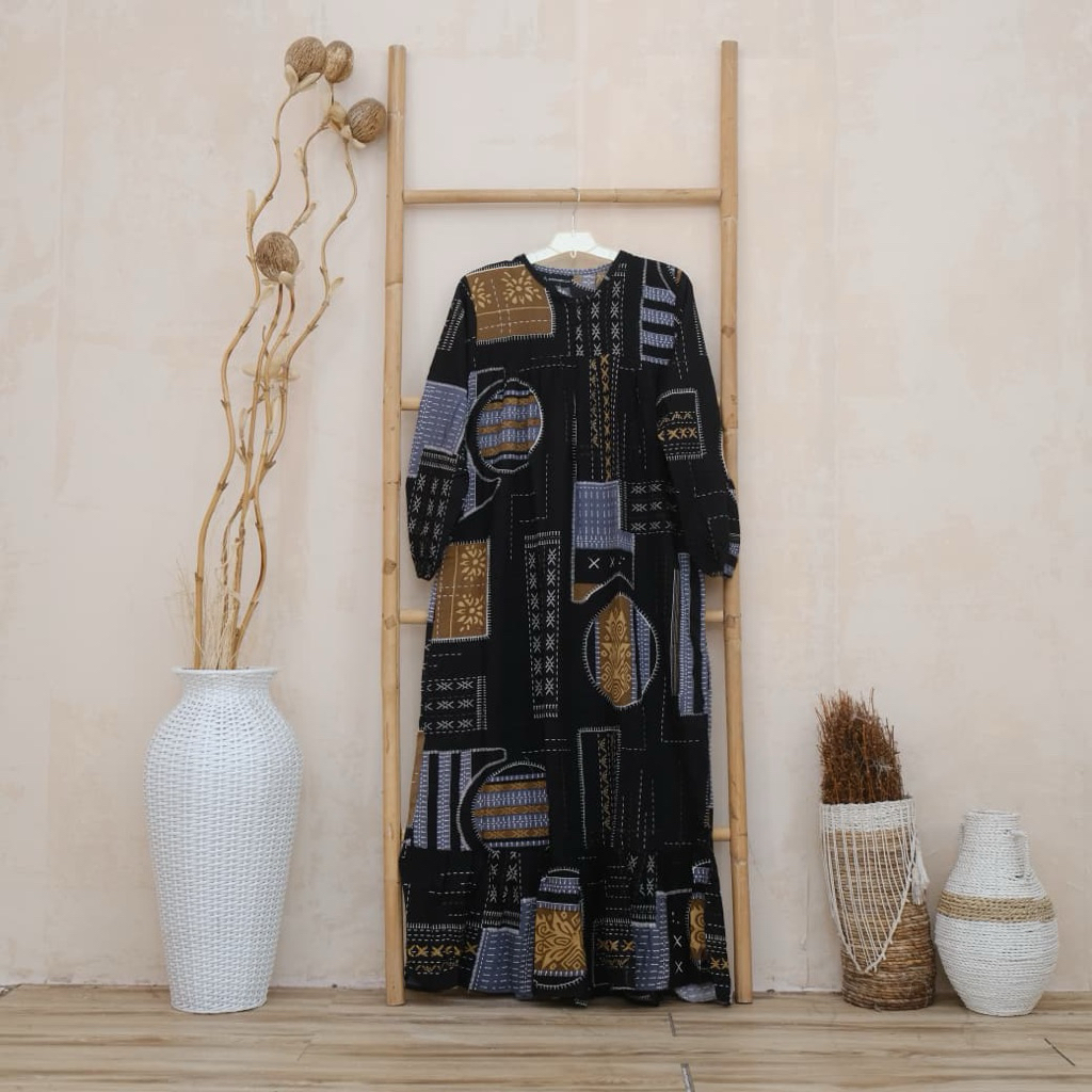 Abaya Gamis Aisyah Tribal Ready By Ayunabella Jakarta