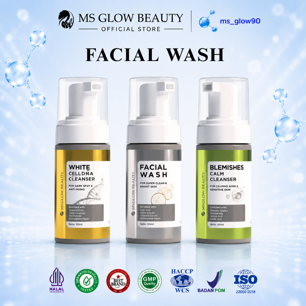 FACIAL WASH MS GLOW | SABUN WAJAH MS GLOW ORIGINAL