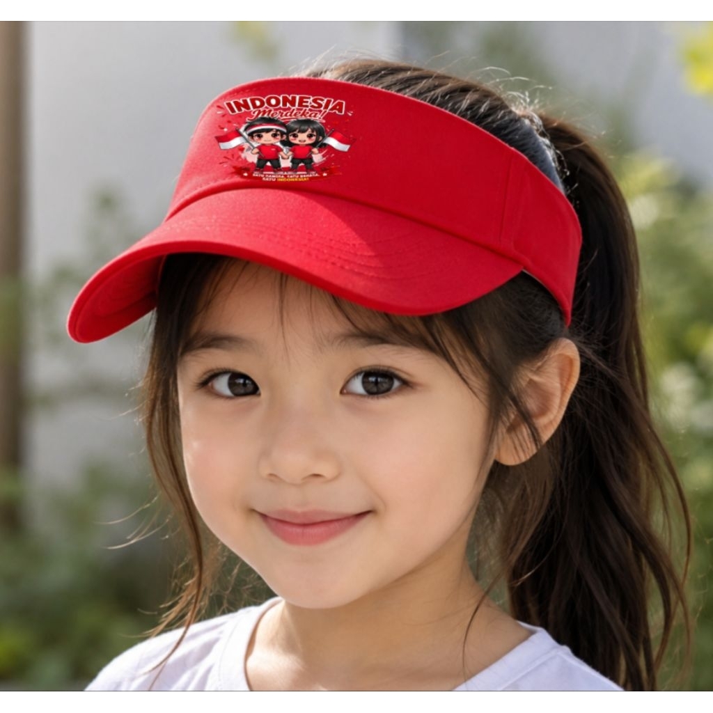 topi baseball dan zumba anak laki-laki perempuan topi merah putih Indonesia topi 17 Agustus