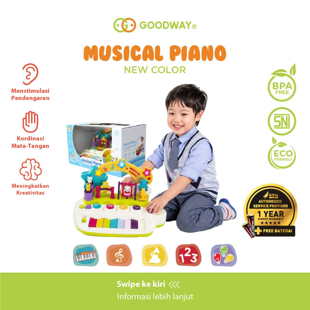 Jual GOODWAY Piano Alat Musik Baterai Eco Friendly Music Toy Mainan ...