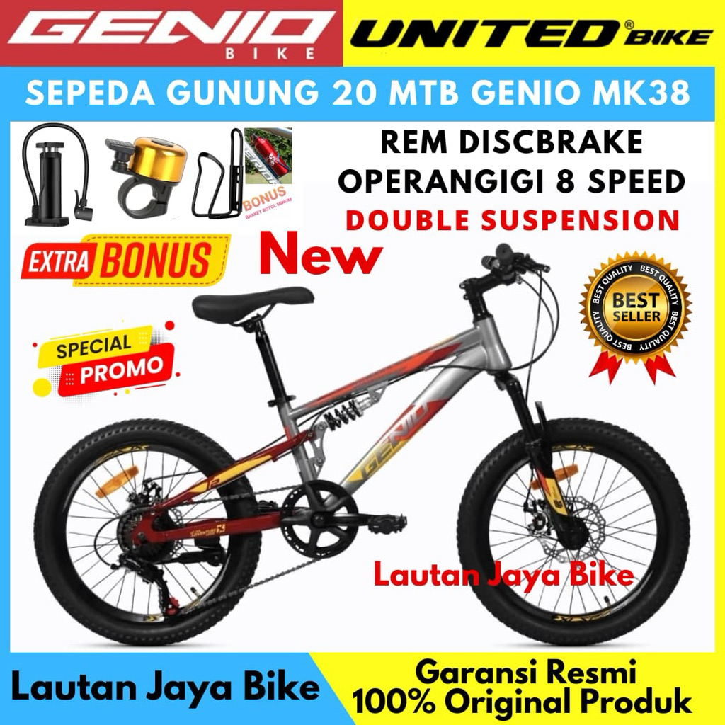 Jual Sepeda Gunung 20 MTB GENIO MK38 M341 By Unitedbike Free Gift ...