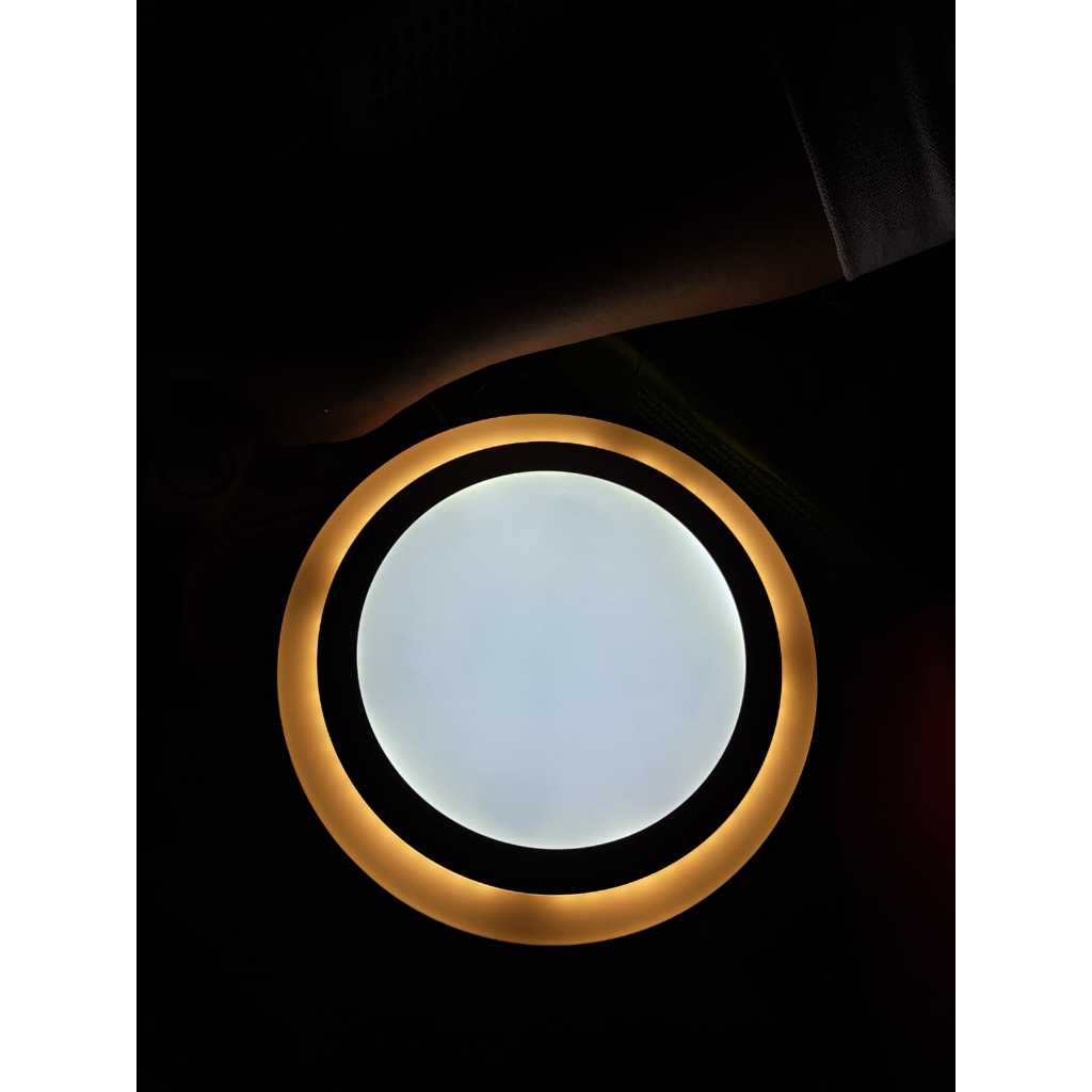Jual lampu ob panel LED ATN 2 warna putih kuning / putih biru bulat ...