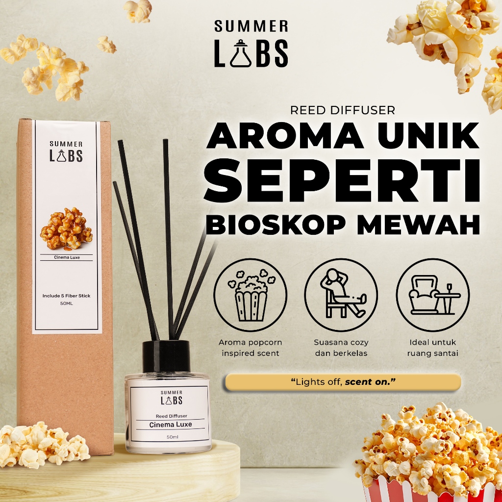 Jual SummerLabs Cinema Luxe - Reed Diffuser Wangi Popcorn Caramel ...