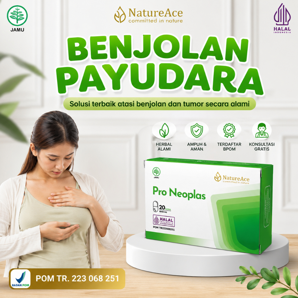 NatureAce Obat Kanker Payudara Tumor Kista Benjolan Herbal BPOM Isi 20 Kapsul Pro Neoplas