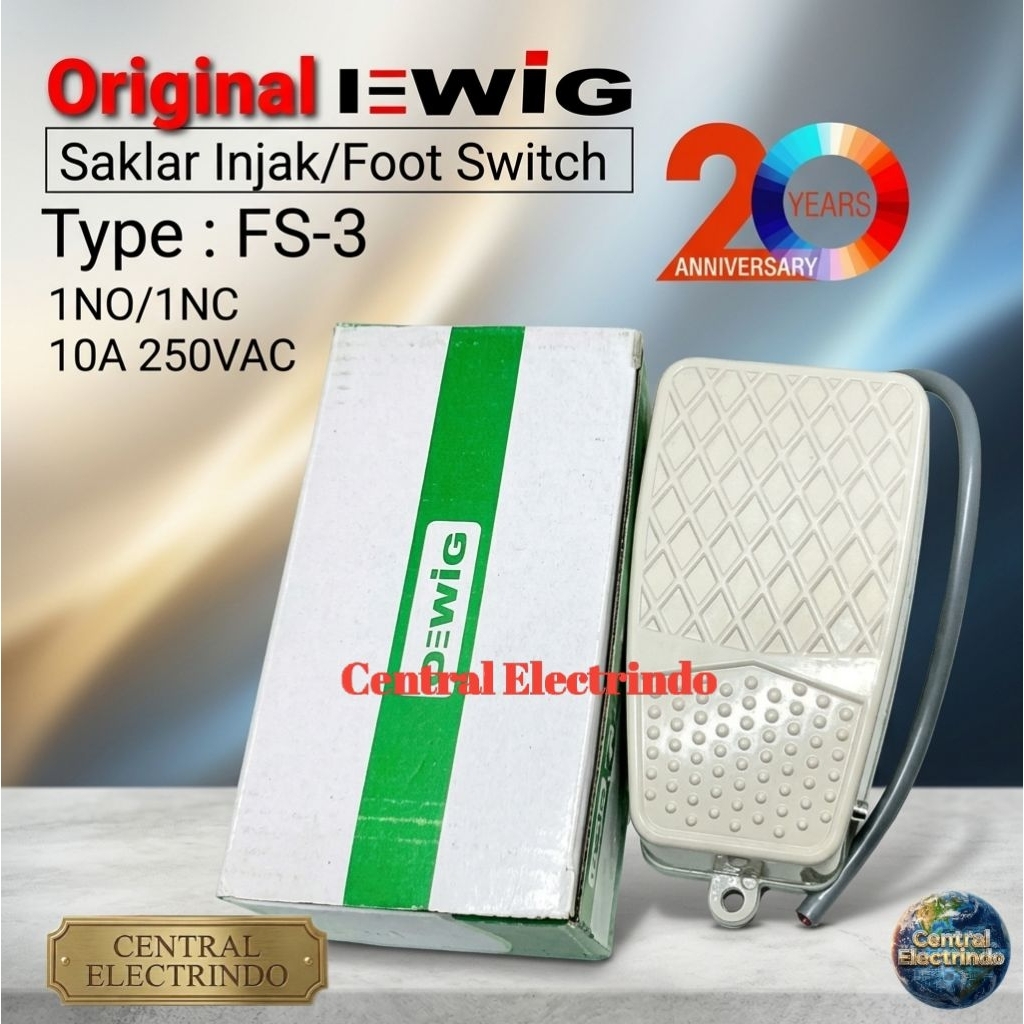 Jual Foot Switch Saklar Injak EWIG FS-3. | Shopee Indonesia