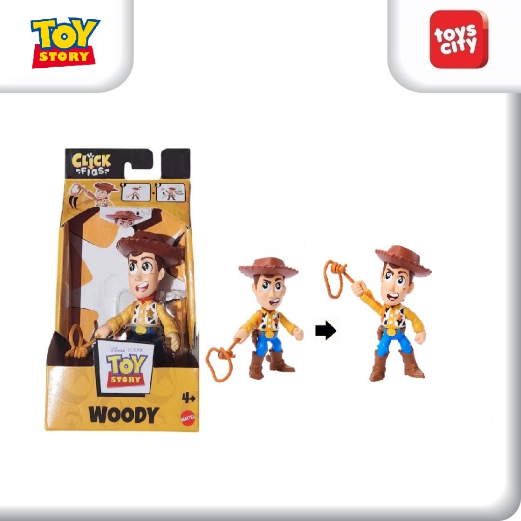 Jual Toy Story Click Figs Woody Action Toy with Pop-Up Move by Pixar ...