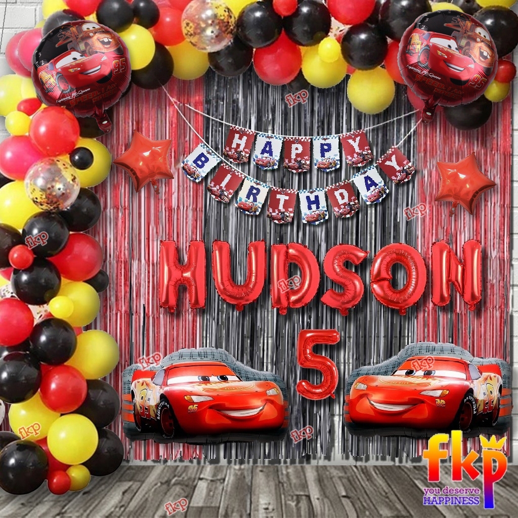 Fun Kids Party Set Dekorasi Tema Cars / Dekorasi Ulang tahun Tema Cars / Dekorasi Ultah Mcqueen / Dekorasi Lightning mcqueen / Balon Cars
