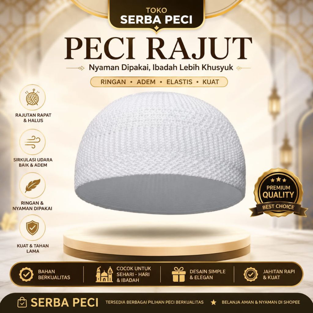 Jual Peci Rajut Ot 1Kodi Isi (20pcs) Tebal Premium Murah | Grosir Peci ...