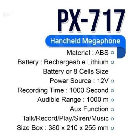 Jual MEGAPHONE DAT PX-717 100WATT BLUETOOTH | Shopee Indonesia