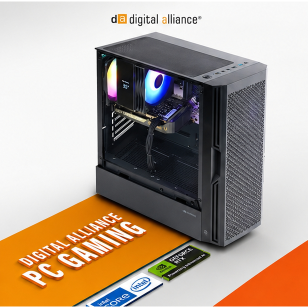 DIGITAL ALLIANCE GAMING PC INTEL I5 12400F RTX 3050 6G/ 16GB 1TB W11 PRO RAKITAN PC GAMING
