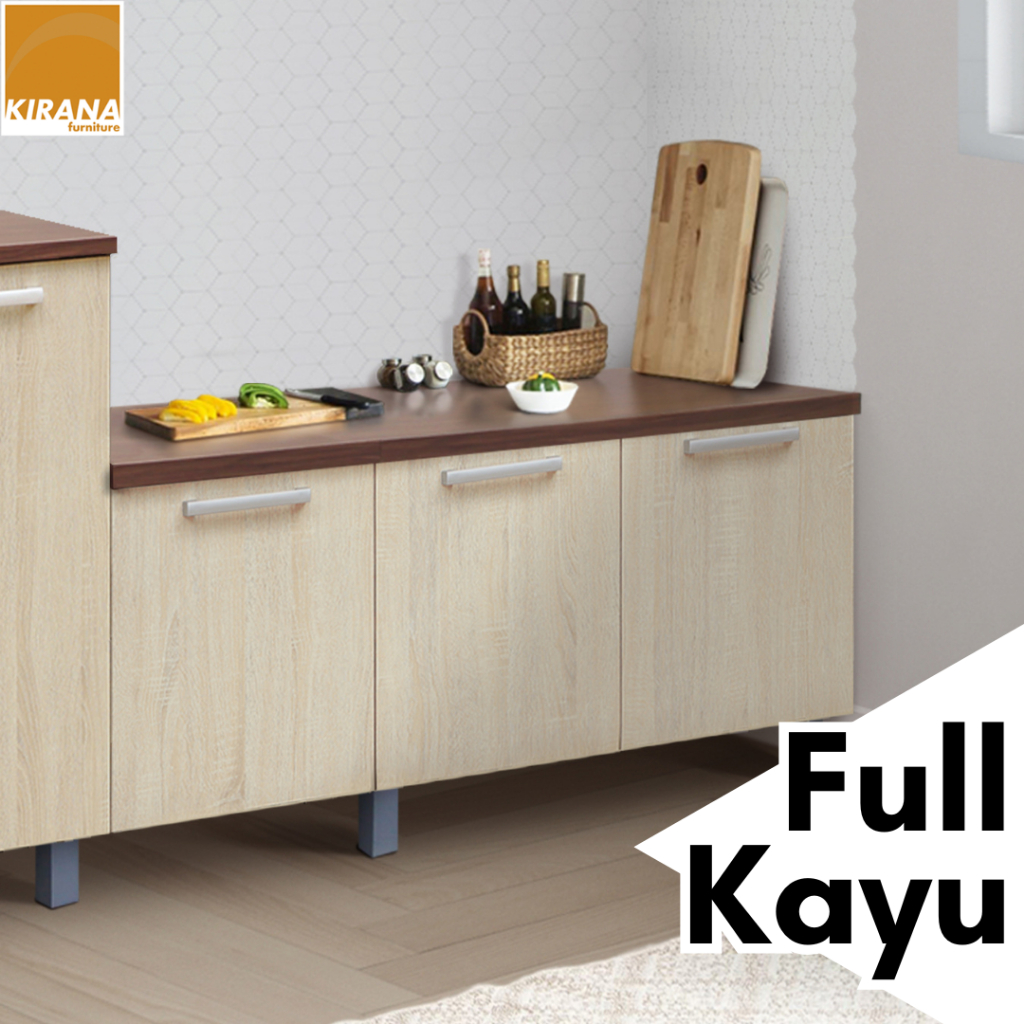 KIRANA Denver - Kitchen Set Kayu Bawah / Lemari Kolong / Rak / Pintu Dapur Minimalis