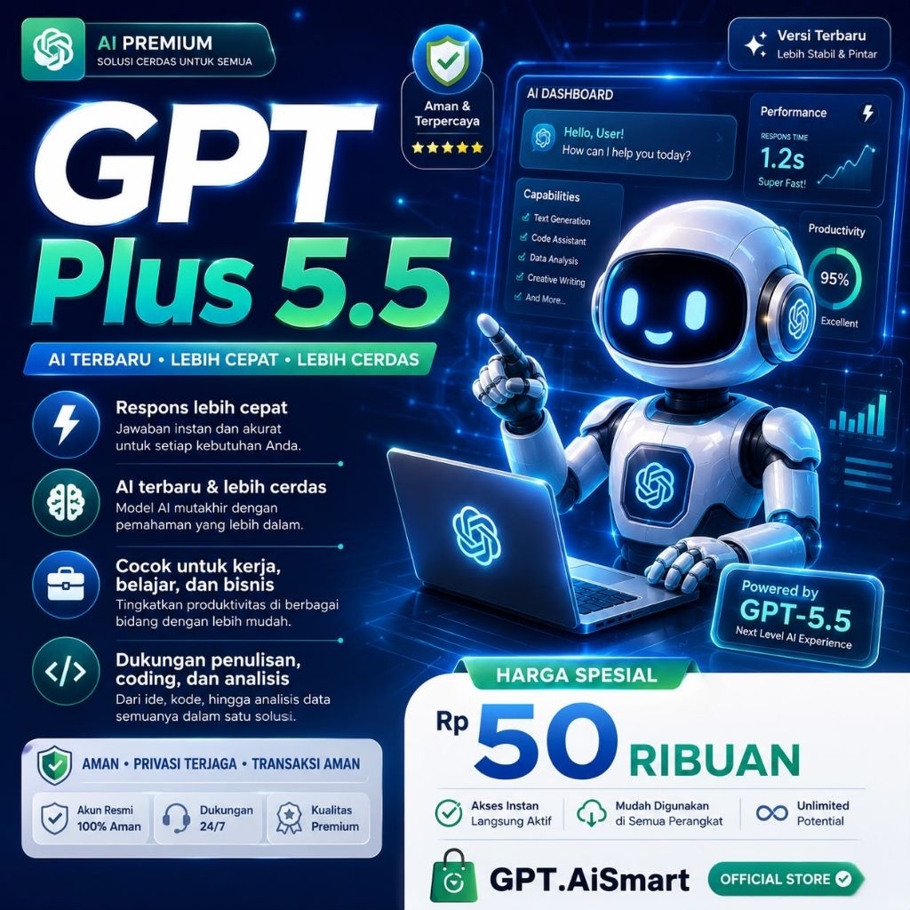 Akses GPT Plus 5.5 Paket Prompt GPT Terlengkap