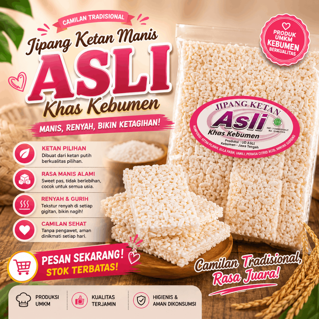 Jual Kue Teng-teng Jipang Ketan Asli Cemilan Manis Oleh-oleh Khas ...