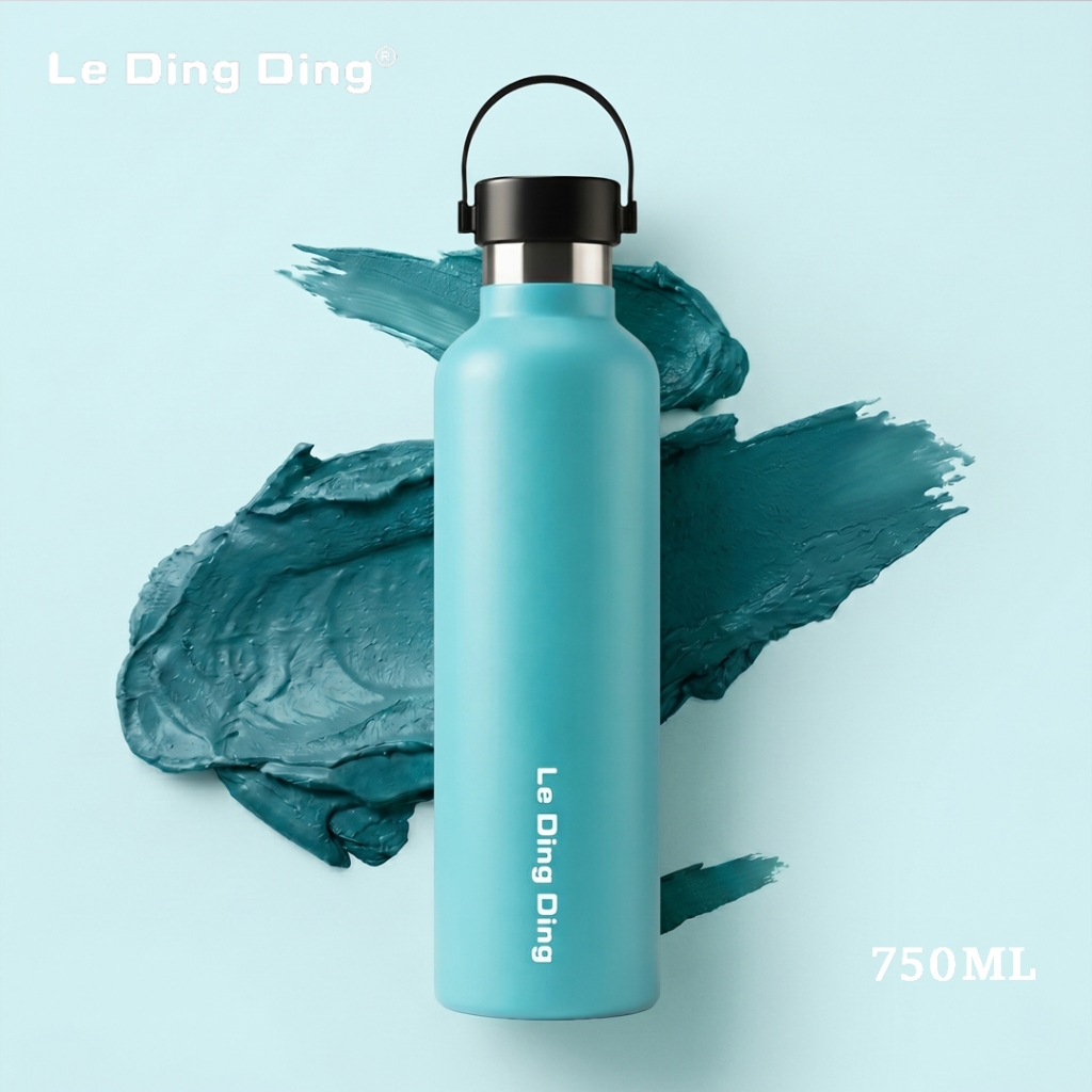 Bisa Minum Kopi Dingin Seharian-Tumbler Stainless Steel Tahan Panas Dingin 24 jam Termos Tutup Bambu 1000ml