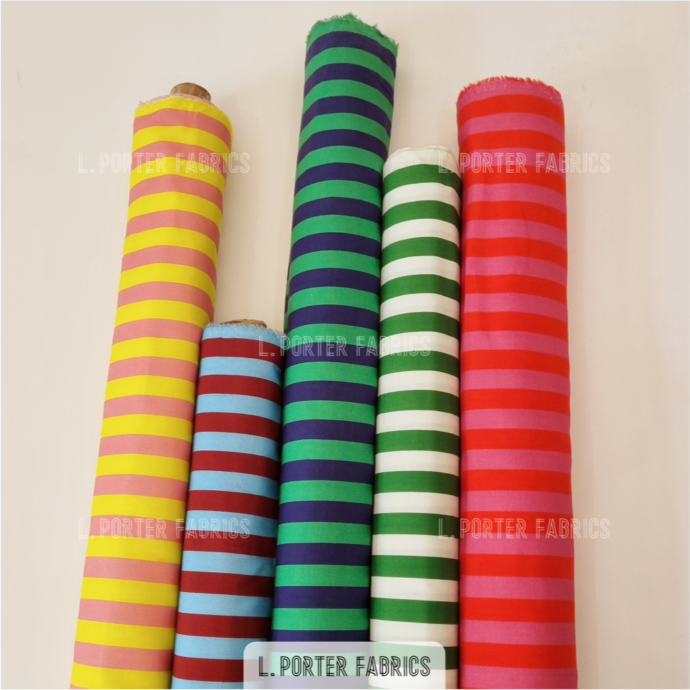 Jual Ready Stock Kain Katun Jepang Motif Garis / Kain Meteran / Kain ...